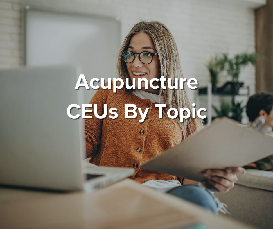 Acupuncture CEUs By Topic