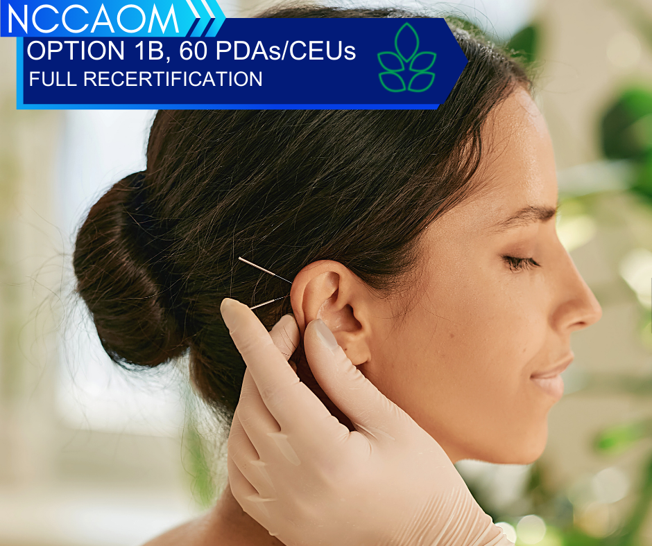 NCCAOM Option 1B ACE Acupuncture Continuing Education